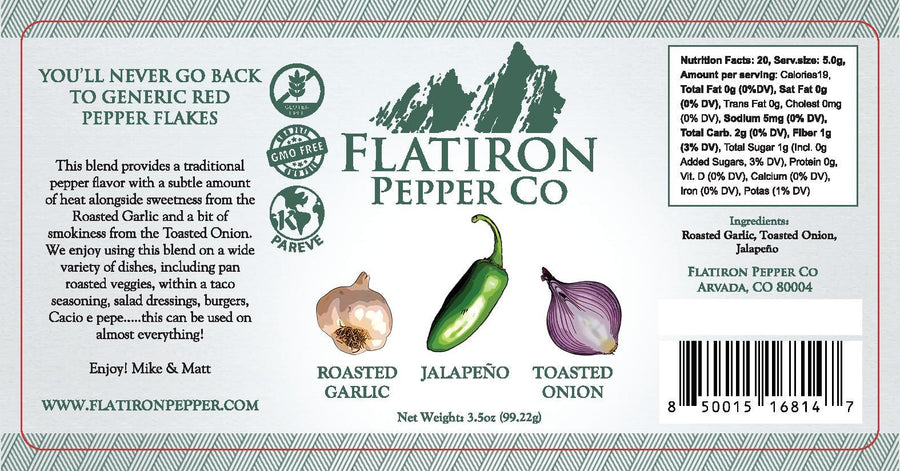 Retail - Jalapeno - Roasted Garlic - Toasted Onion